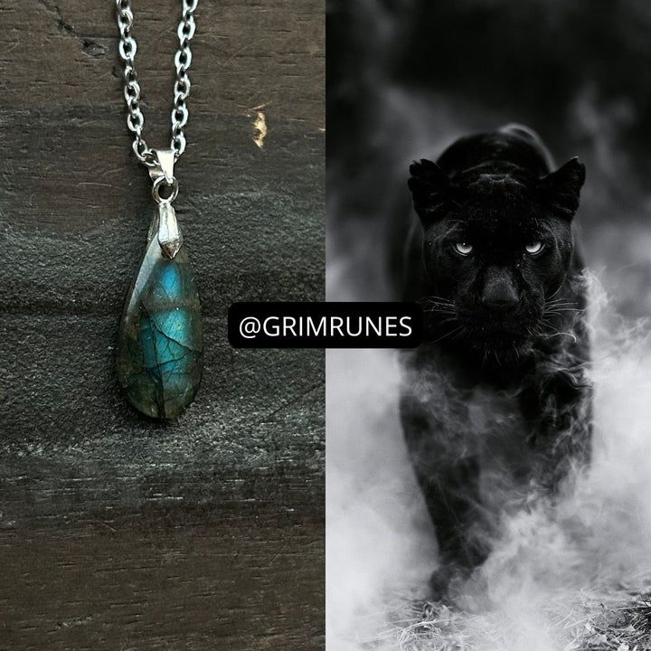 Black Panther Spirit Companion Vessel Magic Necklace