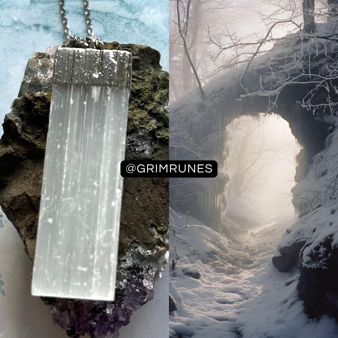 Winter Landscape Astral Realm Portal Enhanced Necklace