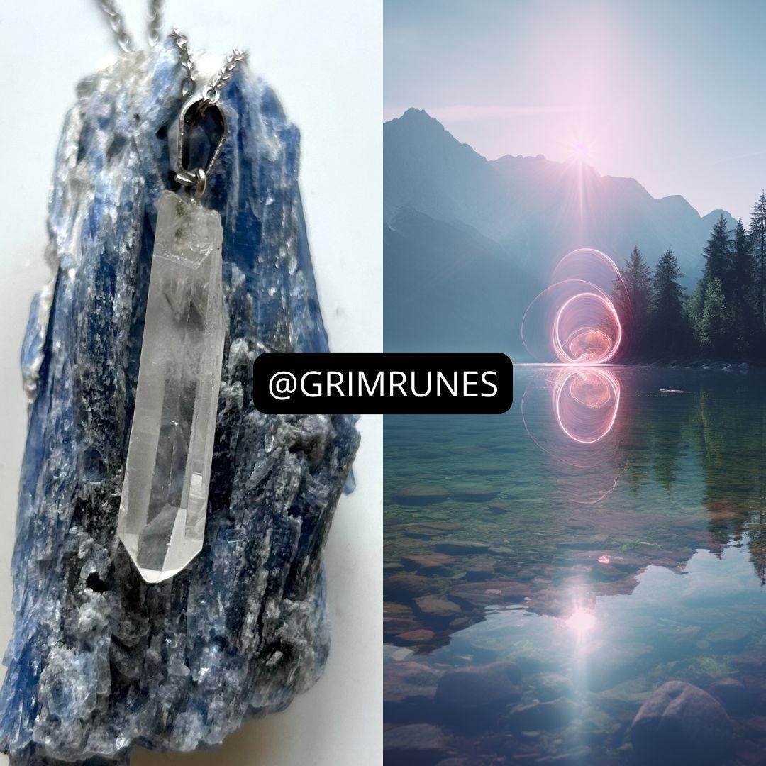 Mountain Lake Astral Realm Portal Enhanced Necklace