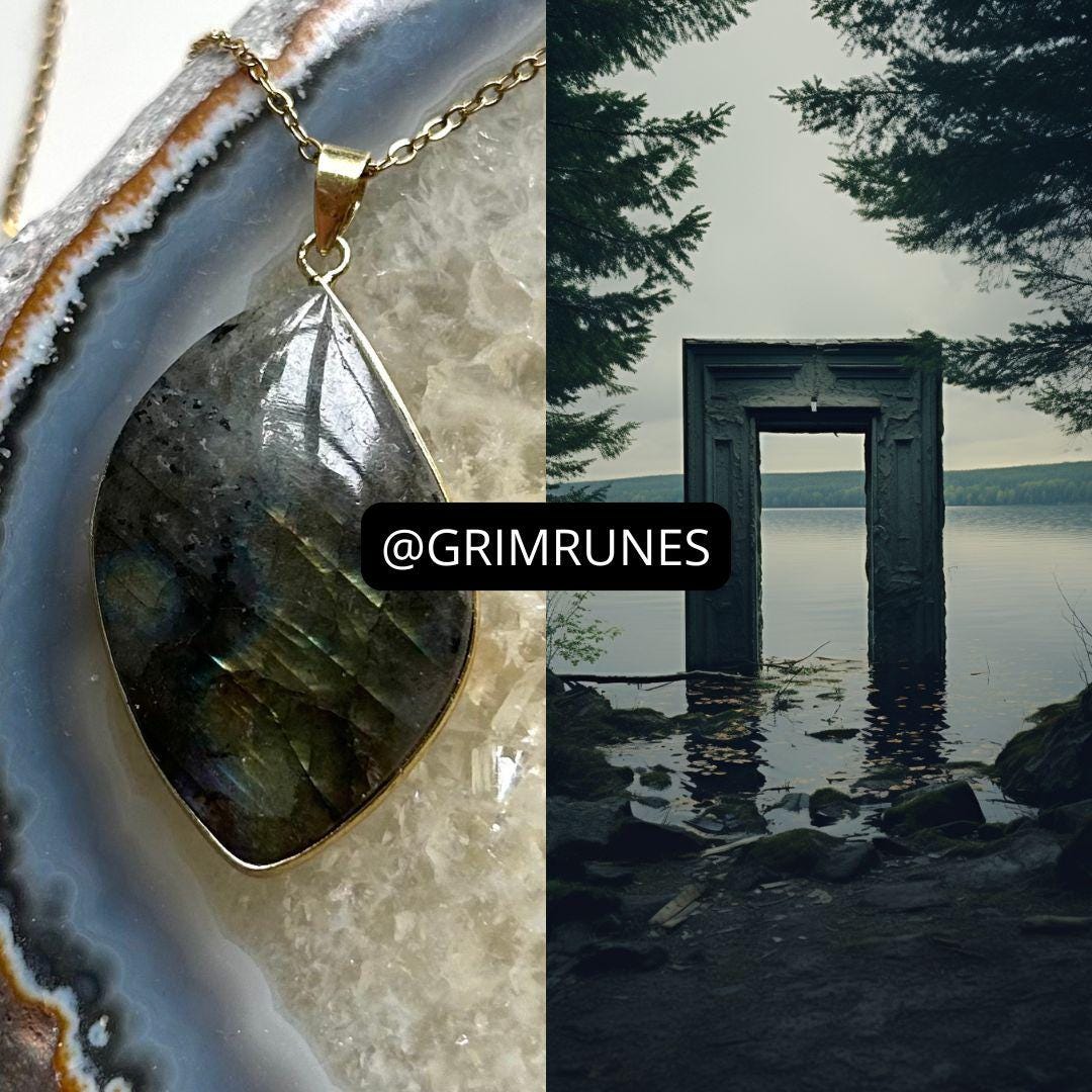 Serene Lake Astral Realm Portal Enhanced Necklace