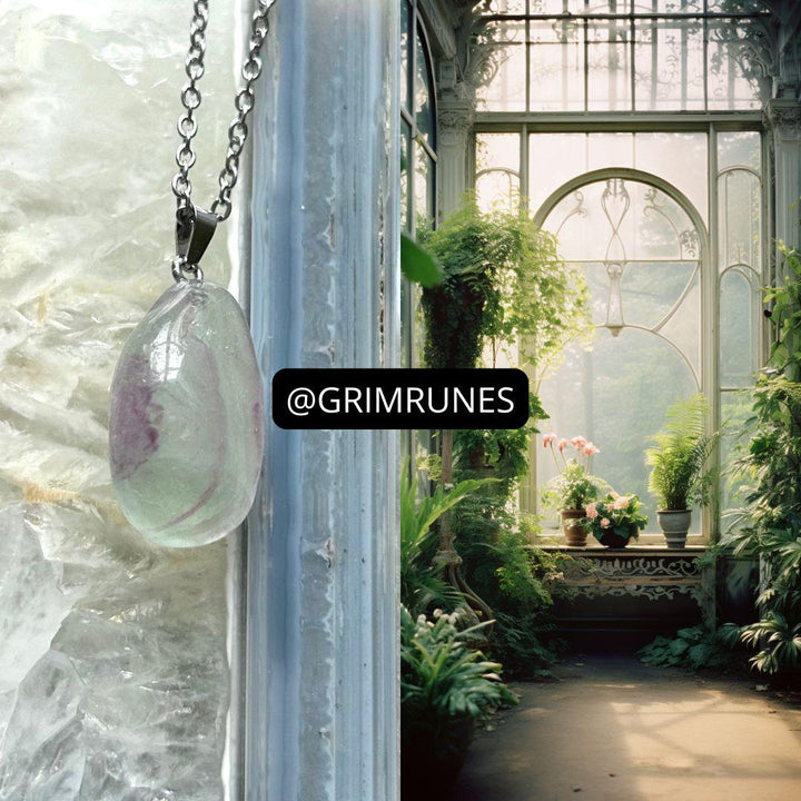Victorian Greenhouse Astral Realm Portal Enhanced Necklace