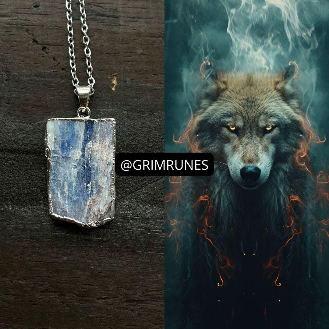 Alpha Male Wolf Energy Power Enhanced Necklace Spell