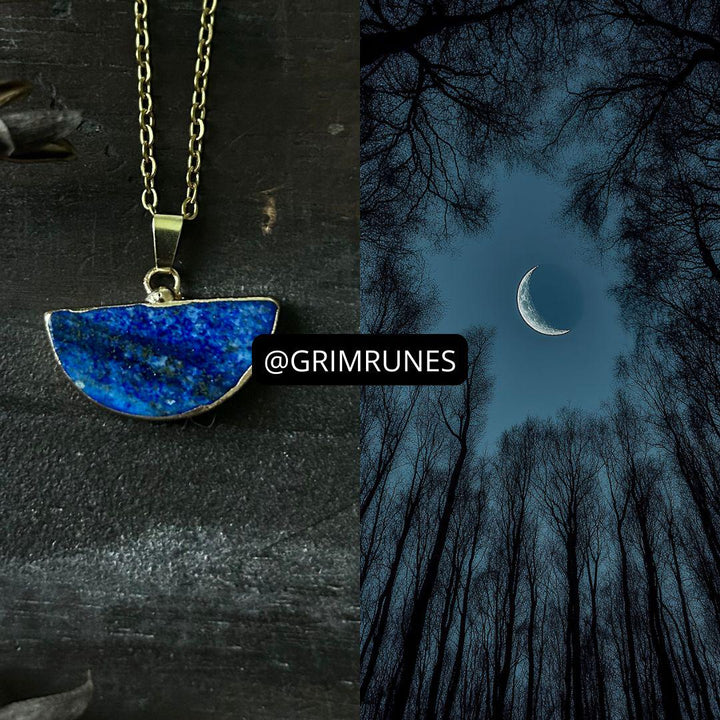 NEW MOON Necklace, Shadow Work, Renewal, Manifestation, Power