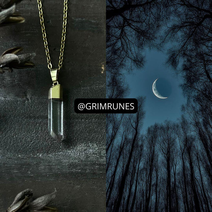 NEW MOON Necklace, Shadow Work, Renewal, Manifestation, Power