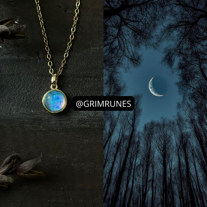 NEW MOON Necklace, Shadow Work, Renewal, Manifestation, Power