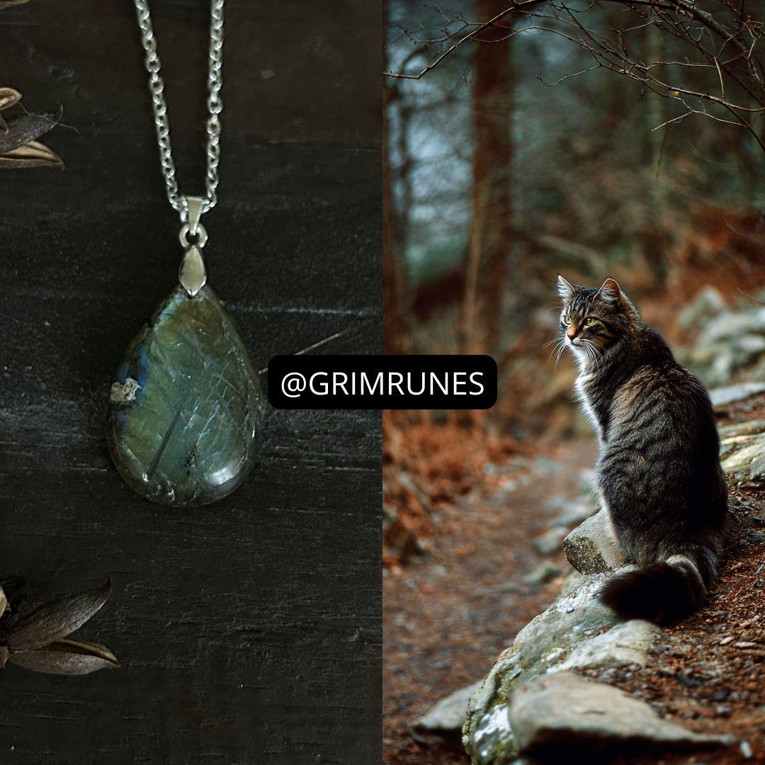 Feline Spirit Companion Feline Spirit Vessel Magic Necklace