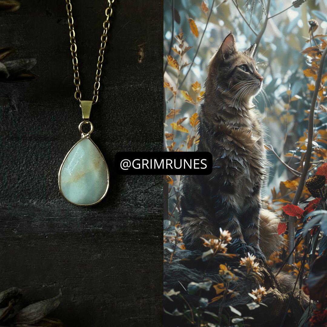 Feline Spirit Companion Feline Spirit Vessel Magic Necklace