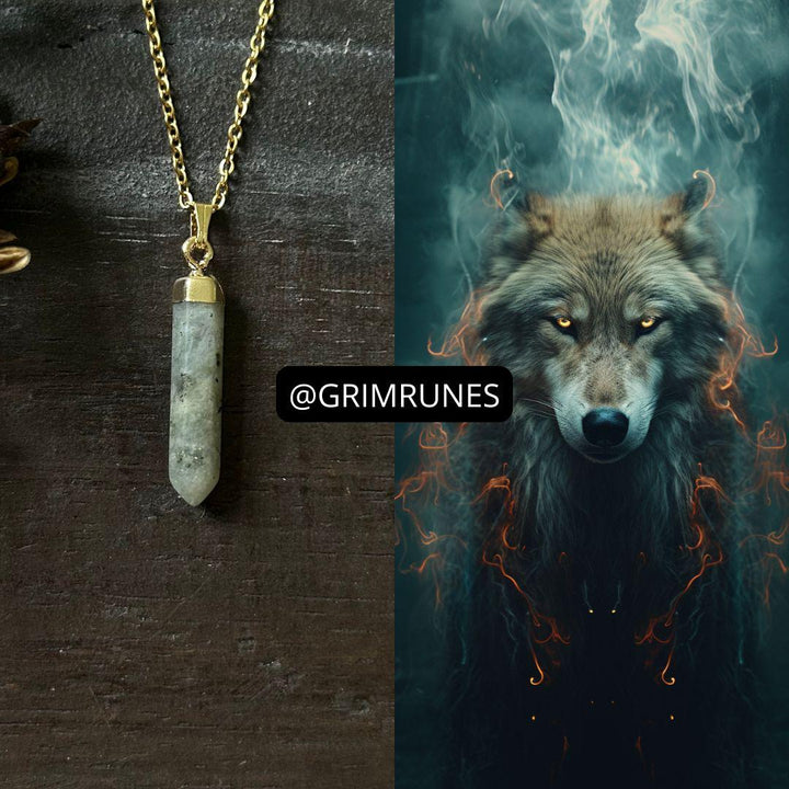 Alpha Male Wolf Energy Power Enhanced Necklace Spell