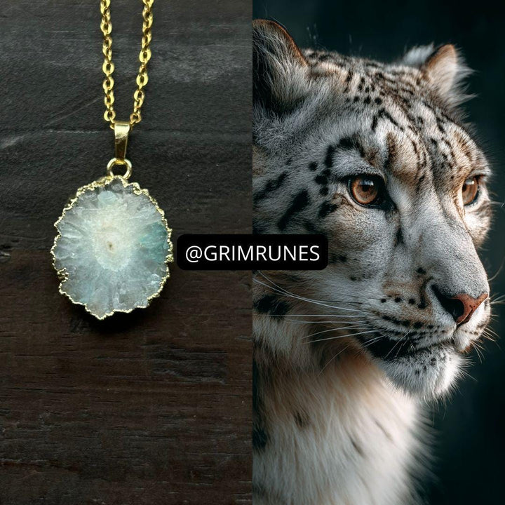 Snow Leopard Spirit Companion Spirit Vessel Magic Necklace