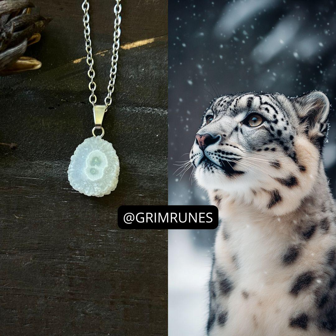 RESERVED FOR T!! Snow Leopard Spirit Companion Spirit Vessel Magic Nec ...