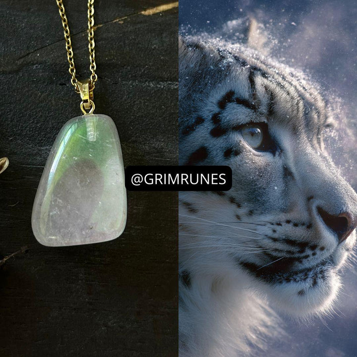 Snow Leopard Spirit Companion Spirit Vessel Magic Necklace