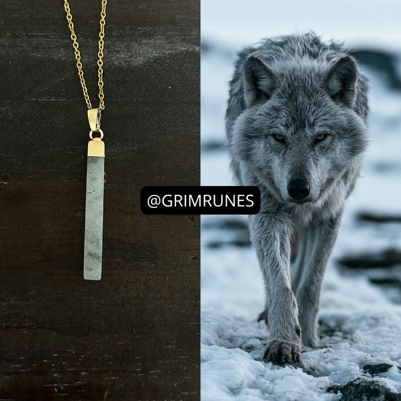 Amarok Wolf Spirit Companion Vessel Magic Necklace