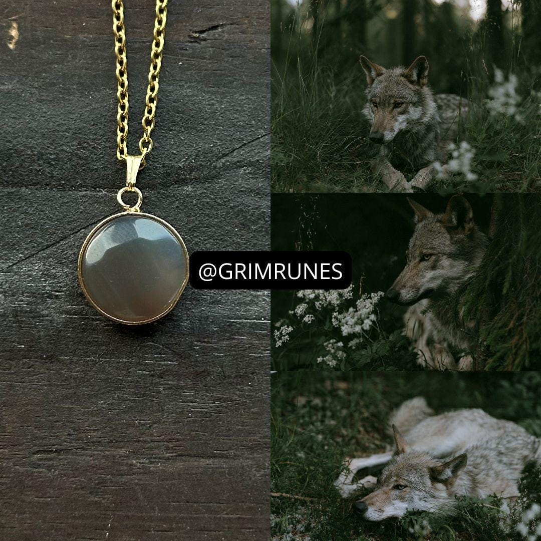 Wolf Spirit Companion Wolf Spirit Vessel Magic Necklace