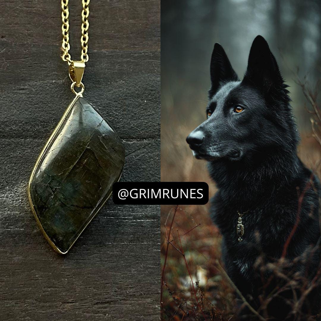 Hellhound Spirit Companion Spirit Vessel Magic Necklace